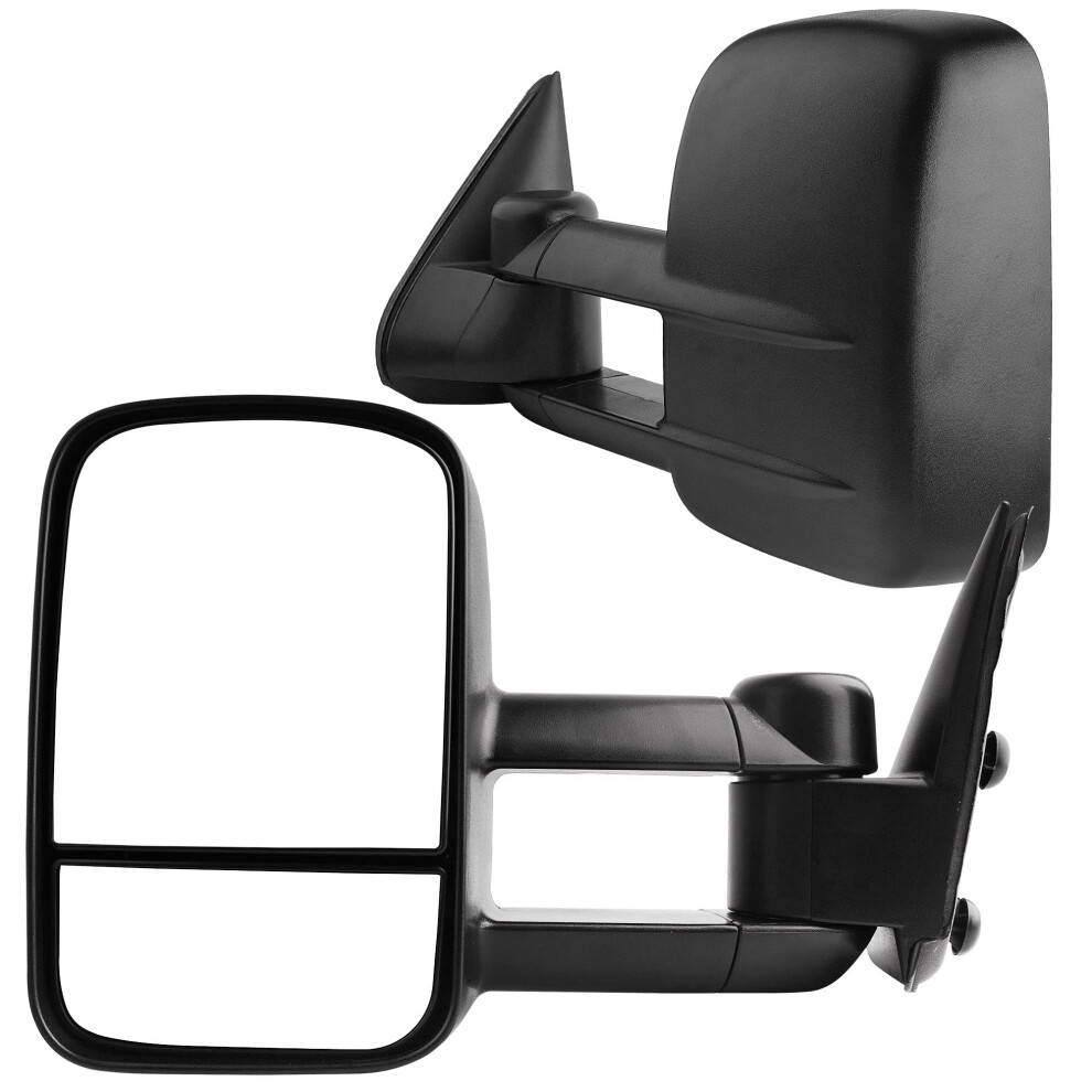 AUTOSAVER88 Manual Telescoping Towing Mirrors Compatible with 1999-2007 Chevy Silverado GMC Sierra 1500 2500 3500 (07 Classic Models ONLY) Side