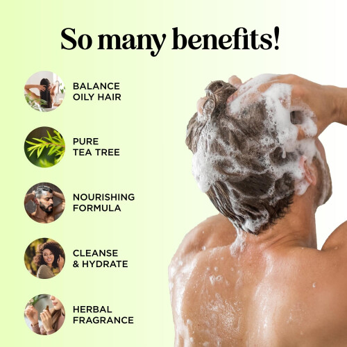 Tea Tree Clarifying Shampoo und Conditioner Set - Sulfatfreie Formel für fettiges Haar 2