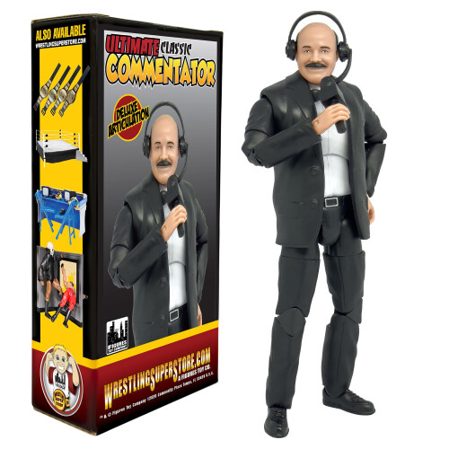 Ultimate Classic Booter Commentator con Deluxe Articulation for Wrestling Action Figures