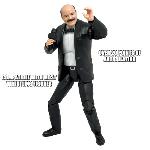 Ultimate Classic Booter Commentator con Deluxe Articulation for Wrestling Action Figures 2