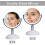 Zahari Home Galvin Espelho de maquiagem dupla face com suporte Espelho de mesa 1X/3X Ampliao 360 graus Redemoinho 5,60 polegadas Branco 3