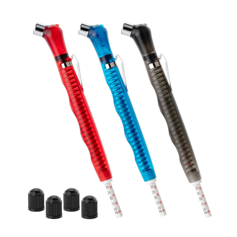 Unco- Pencil Tire Pressure Gauge 3 Pack 10-75 Psi Tire Gauges For Tire Pressure Tire Gauge Air Pressure Gauge For Tires Tire Air Gauge Tire 810142201100