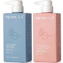 Medix fester Kollagencreme + Hyaluronsure Krperlotion 2pc Set | Anti -Aging -Festungslotion & Gesichtsfeuchtigkeitscreme fr Frauen Crepey -Hau