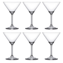 Barski Martini  Glser  klassisches Klarglas  6er-Set, hergestellt in Europa  227 ml.
