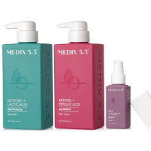 MEDIX Anti-Aging Huidverzorging 3PC Set | Retinol Lichaamscrème + Exfoliërende AHA Glycolzuur Was
