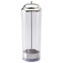 Columna de winco dispensador de paja tabletopdispensers acero inoxidable medio transparente