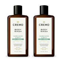 Cremo Nettoyant pour le corps  l'eau d'argent et au bouleau richement moussant Une combinaison revitalisante de ruisseaux aliments par les glac