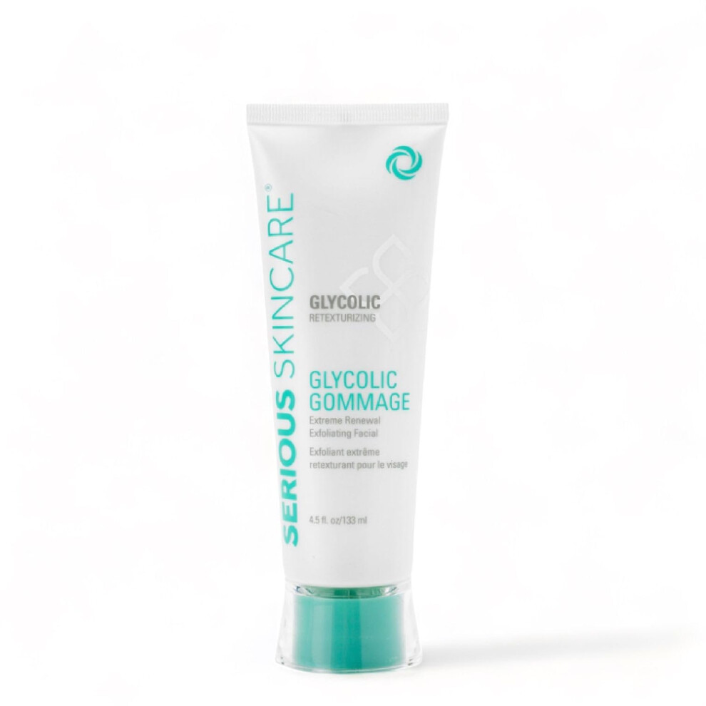 Serious Skincare Glycolic Gommage Extreme Renewal Facial Mask For Radiant Skin - Glycolic Acid - Micro Exfoliation Facial Treatment Mask - Decong