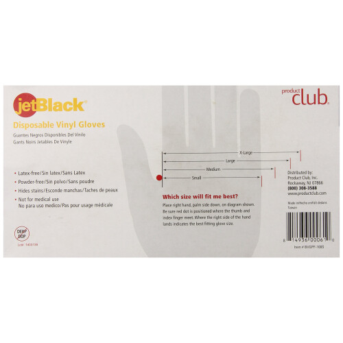 Jetblack en vinyle gant noir 90 comptage 1