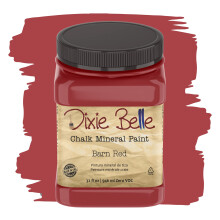 Dixie Belle Paint Company Chalk Finish Furniture Paint | Barn Red (32oz) | Matte Deep Red Chic Chalk Mineral DIY Furniture Paint