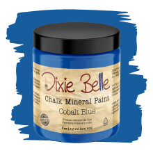 Dixie Belle Paint Company Chalk Finish Furniture Paint | Cobalt Blue (8oz) | Matte Vibrant Blue Chic Chalk Mineral Paint | DIY mbler frg
