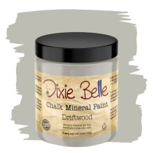 Dixie Belle Paint Paint Company Finish Finish Furniture Paint | Driftwood (8oz) | Vernice per mobili fai -da -te minerali di gesso grigio grigio chia