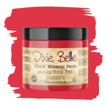 Dixie Belle Paint Company Chalk Finish Furniture Paint | Honky Tonk Red (16oz) | Matte True Red Chic Chalk Mineral Paint | DIY mbler frg