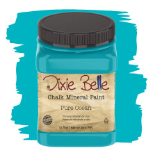 Dixie Belle Paint Company Chalk Finish Furniture Paint | Pure Ocean (32 oz) | Matte Bright Teal Chic Chalk Mineral Paint | DIY mbler frg