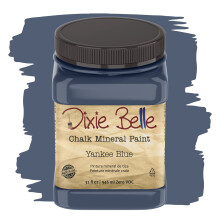 DIXIE BELLE PINTURA Company de acabado de tiza Pintitud de muebles | Yankee Blue (32oz) | Matte Cool Navy Chic Chalk Mineral Paint | Pintura de m