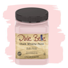 Dixie Belle Paint Company Chalk Finish Furniture Paint | Mjukrosa (32 oz) | Matte Drainty Pink Chic Chalk Mineral Paint | DIY mbler frg