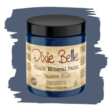 Dixie Belle Paint Company Chalk Finish Furniture Paint | Yankee Blue (8oz) | Matte Cool Navy Chic Chalk Mineral Paint | DIY mbler frg