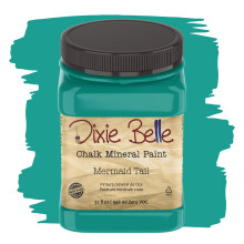 Dixie Belle Paint Company Chalk Finish -huonekalumaali | Mermaid Tail (32oz) | Matta Aqua Green Chic liitumineraalimaali | DIY huonekalumaali