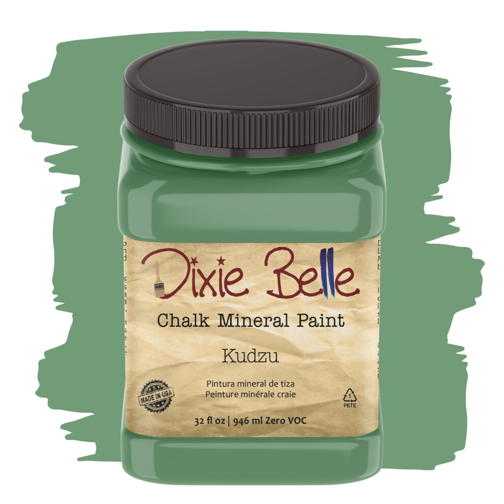 Dixie Belle Paint Company Chalk Finish Furniture Paint | Kudzu (32Oz) | Matte Natural Green Chic Chalk Mineral Paint | Diy Furniture Paint 815146020559