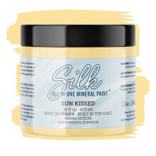 Dixie Belle Silk All-in-One Mineral Paint | Sun Kissed (16oz) | Mjukt gult allt-i-ett-vattenbaserad primer toppcoat | Hållbara möbler färg | Låg