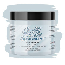Dixie Belle Silk All-in-One Mineral Paint | Bay Breeze (16oz) | Nautical White All-in-One Water Based Primer + Topcoat | Durable Furniture Paint
