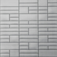 24-Pack van 8 x 8" Wandtegels Geborsteld Zilver Mozaïek Ontwerp voor Keuken Achterwand