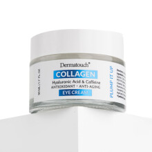 Dermatouch Collagen Eye Cream - Hyaluronic Acid and Caffeine Antioxidant Skin Treatment Wrinkle Reducer 1.6 Oz.