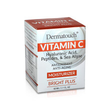 DERMATOUCH Vitamin C Moisturizer with Hyaluronic Acid Peptides & Sea Algae 1.75 fl oz - Made in America