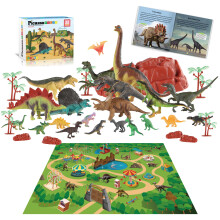 PicassoTiles Dinosaur hrac podloka Hracky 32dln dino hern sada STEM Sada pro vuku aktivit PARN hracka s vukovou knihou 21 akcnch figurek T-
