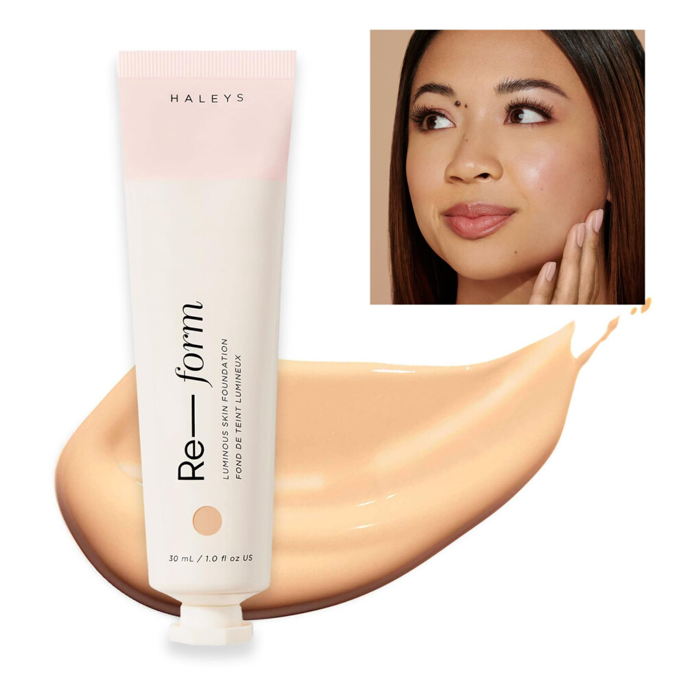 Haleys Re-Form Luminous Skin Foundation Vegan + Cruelty-Free Blurs Conceals Blendable Buildable Med-To-Full Coverage Weightless Oil-Free