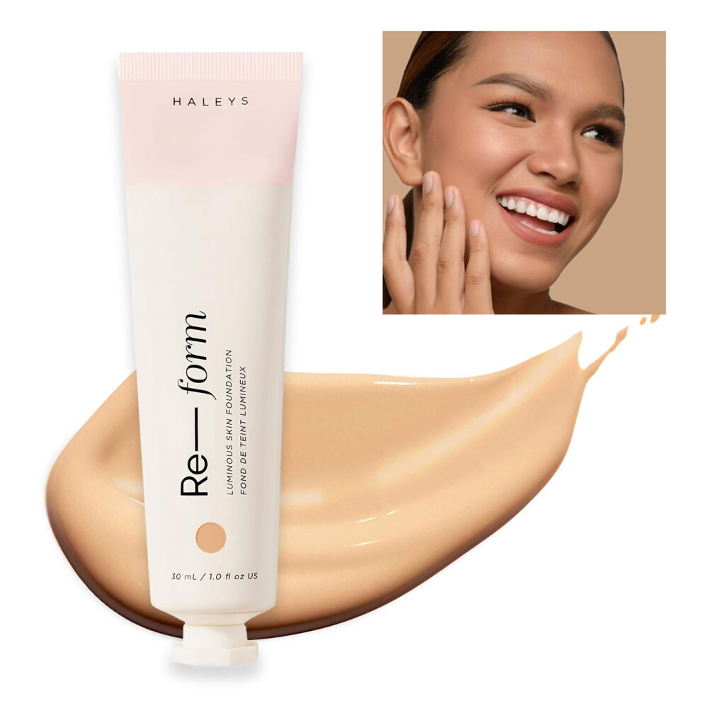 Haleys Re-Form Luminous Skin Foundation Vegan + Cruelty-Free Blurs Conceals Blendable Buildable Med-To-Full Coverage Weightless Oil-Free