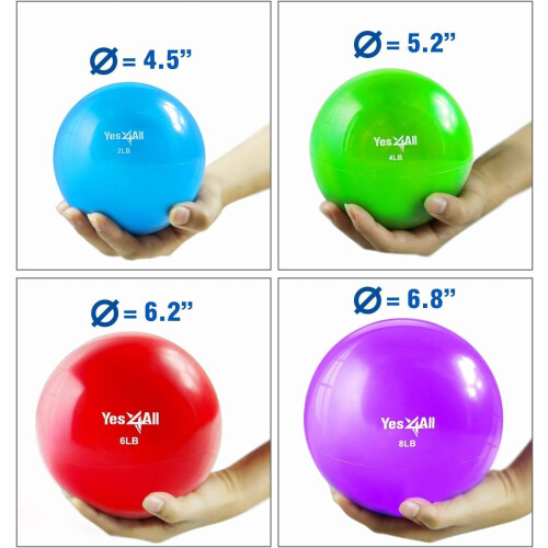 Yes4All Ballons Tonnants Doux 2lb Paire 1