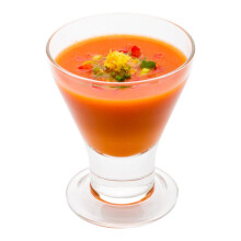 Restaurantware 7-Unzen-Martini-Glser ohne Stiel, 10 mittelgroe Mini-Vorspeisenbecher  splmaschinenfester, stielloser Boden, klares Glas, kurze Ma