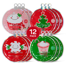 SpaLife Christmas Stocking Stuffer Facial Masks 12-Pack - Hydrating Smoothing and Refreshing Skin-Clearing Face Sheet Masks - Skincare Set for