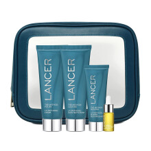 Lancer Skincare The Method Intro Kit Sada 3-krokovho cistcho a hydratacnho exfolitoru na oblicej proti strnut pro zrivou plet odhaluje zdrave