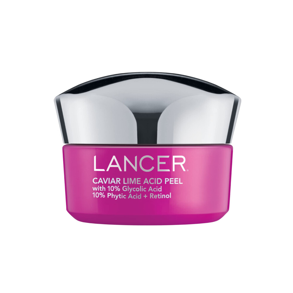 Lancer Skincare Caviar Lime Acid Peel Retinol Facial Chemical Peel with Brightening Glycolic Acid 1.7 Fluid Ounces