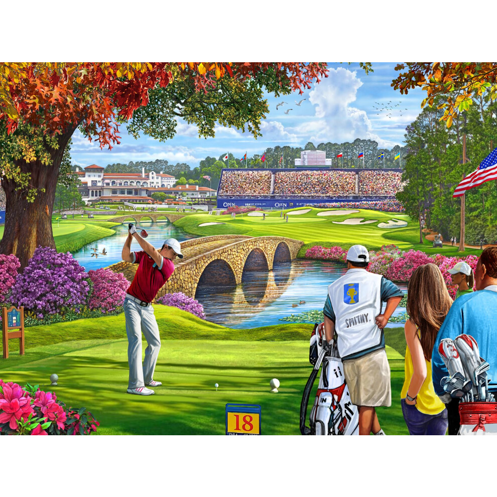 Vermont Christmas Co The Final Hole (Golf) Jigsaw Puzzle 550 Piece By Vermont Christmas Company - Large Pieces - Fully Interlocking & Randomly Shaped Pieces - 24" X 18"