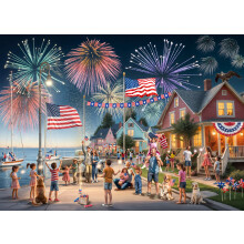 4th of July Jigsaw Puzzle 1000 Piece by Vermont Christmas Company - 4th of July Puzzles with Randomly Shaped Pieces - 26 5/8"""" x 19 1/4""""