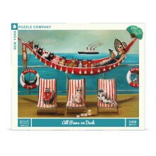 New York Puzzle Company  Janet Hill All Paws on Deck  500-teiliges Puzzle fr Familienspielabende von Janet Hill