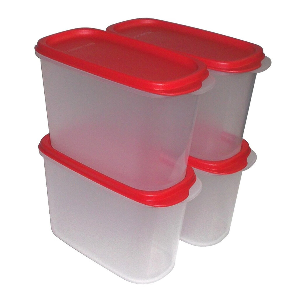 Tupperware New Smart Saver Plastic Container Set 1.7 litres Ensemble de 4 transparents