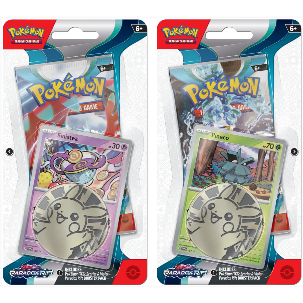 Pokémon Pokemon Tcg: Scarlet & Violet - Paradox Rift - Checklane Blister Pack (Random, Pineco Or Sinistea)