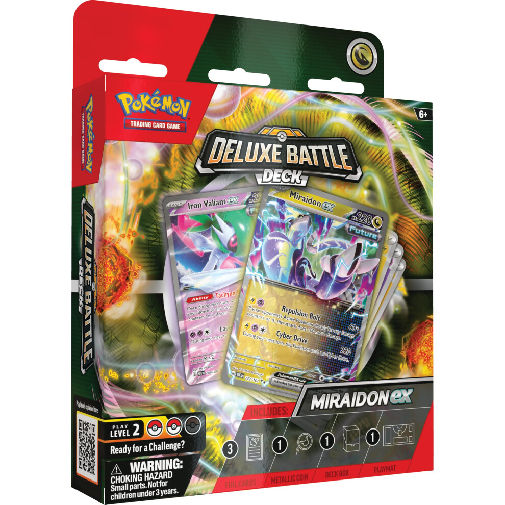 Pokémon Pokemon Tcg: Miraidon Ex Deluxe Battle Deck (Ready-To-Play 60-Card Deck & Accessories)