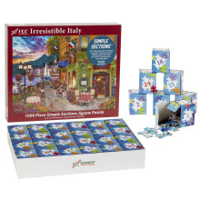 Puzzle Irresistible Italy mit einfachen Abschnitten  1000 Teile  von Vermont Christmas Company  24 zu vervollstndigende Abschnitte  Whlen Sie
