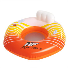Hydro-Force 43399e Basen Lake River Beach Beach Inflate Pvc zapiecie n Go Inner Rube Pierscien z kubkiem Uchwyt Zatopany pomaranczowy i zlty