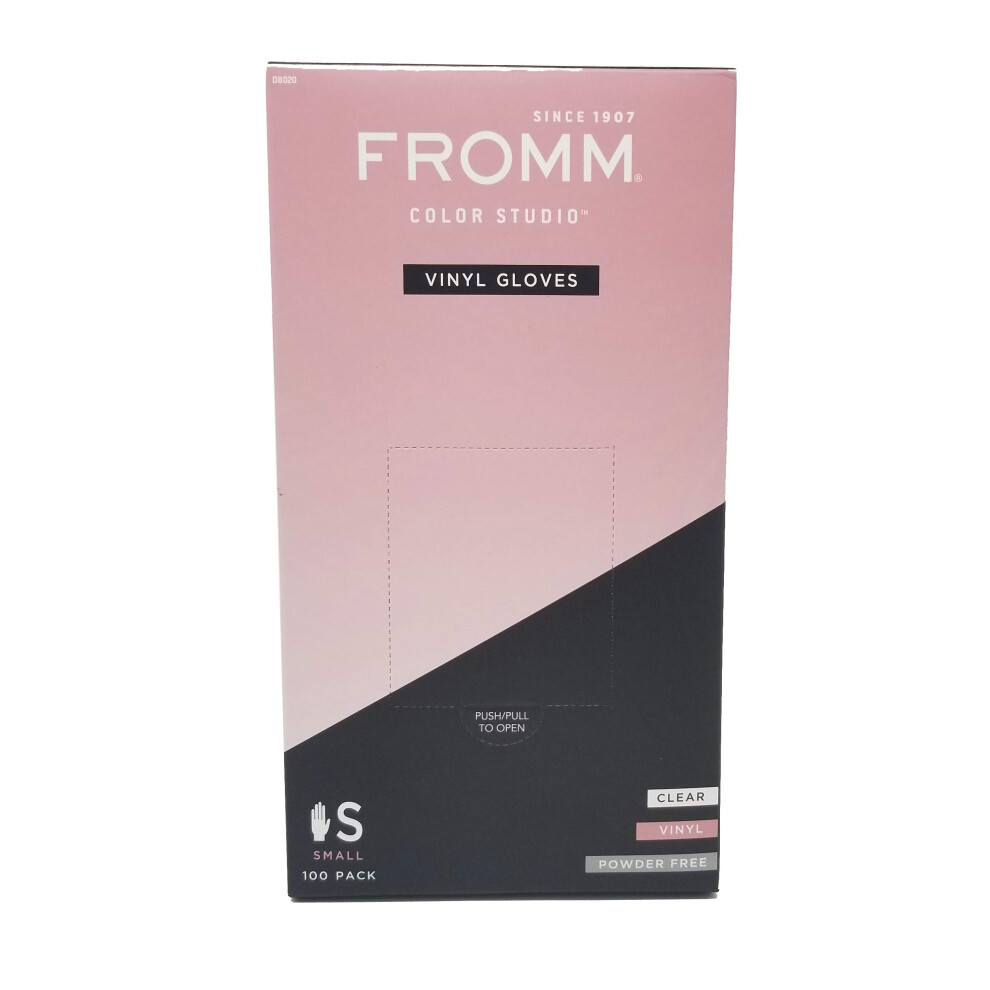 Fromm Color Studio Clear Vinyl Disposable Gloves Small Non-Latex Powder-Free Gloves for Salon and Household Cleaning Tear-Resistant and Comfor-image-OPC-PHRFTZK-NEW