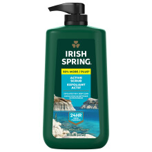 Irish Spring Active Scrub Exfoliërende Mannen Doucheschuim, Lavendel en Citrus Geur, 30 oz Pompfles