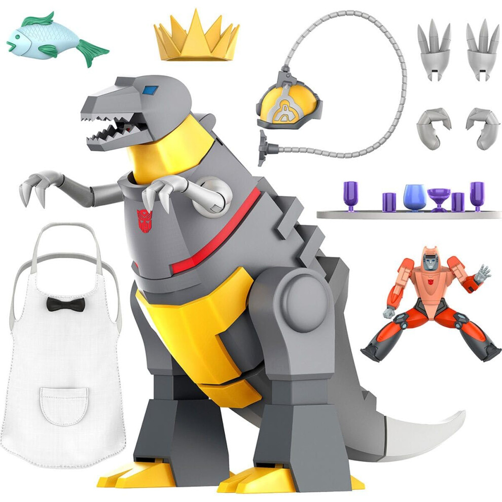 Photos - Action Figures / Transformers Super7 ULTIMATES! Transformers Grimlock  - 9"""" Transformers Action Figure with Accessories Classic Cartoon Coll(Dino Mode)