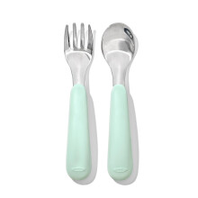 Oxo Tot Fork and Spoon Set - Opal