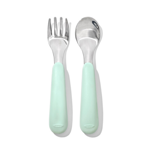 Oxo Tot Fork and Spoon Set - Opal