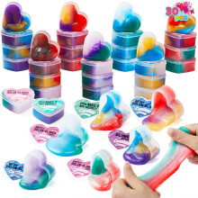 JOYIN 30 PCS Valentijnsdag Galaxy Slijm Harten voor Kinderen, Klaskado's